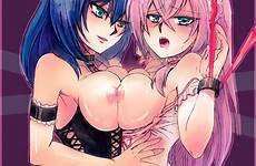 xxx anime bondage maid lingerie femdom girls female pink hair rule34 dominatrix yuri bdsm hentai 1137 blue sex underwear edit