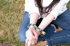 cuffgirl outdoors irish handcuffs cuffs cuffed tree they zara