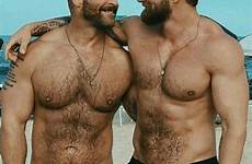 hunks bearded shirtless kissing daddy beefy