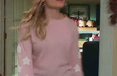 american housewife taylor sweater pink distressed sleeve star wornontv meg donnelly outfit details