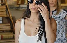 kardashian kourtney nipple through nipples frees vest braless fameflynet jenner
