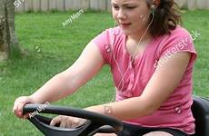 mower lawn girl tractor teen grass mowing youth shutterstock stock search
