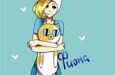 adventure time human fionna cat girl cake zerochan russian request artist text