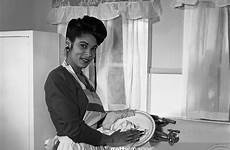 housewife african american apron woman