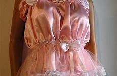 sissy doll baby satin pink sheer shorty xl nighty lace play set pantie 2pc