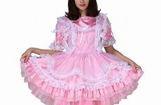 sissy boy dress baby adult maid lockable cosplay satin crossdress costume maids puffy dresses sissies outfit girl wearing men fashion