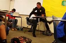 student school high deputy police officer cop her tossed charged desk slams chair who classroom carolina south sc drag floor
