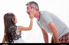 slapping dad child father shocked across alamy face female