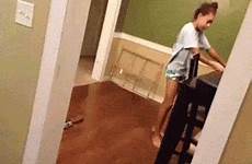 funny scared girl gif too would animated awesome gifs pranks knife pleated jeans themetapicture article via cute