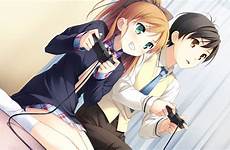 anime boy girl cute wallpaper games game con playing diary play post