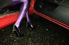 crossdresser outside heels transvestite tgirl crossdressing tights purple high wallpaper wallhere wallpapers