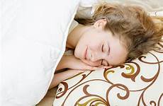 sleeping teen girl teenage bed closed beautifl lying eyes copy space closeup