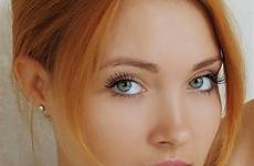 red beautiful hair eyes women woman