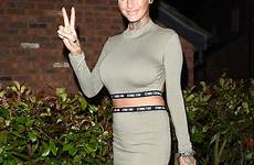 jemma braless legs lucy inked walking her toned ex mini abs flashes heels which platform toe