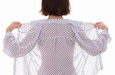 blouse unbuttoned stock woman