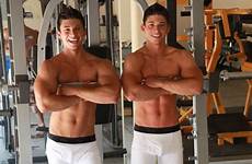 twins brothers models male men hot twin ajay micky frat house choose board undies boys