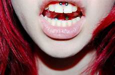 smiley tumblr piercings tongue web teeth
