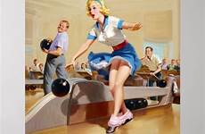 bowling posters retro poster vintage zazzle