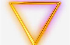 neon triangle glowing yellow transparent ftestickers seekpng