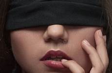 blindfolded girl beautiful face clean portrait premium blindfold sexy stock lace