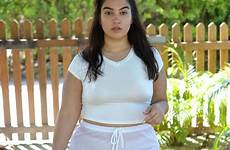 girl shorts nadia plus size thick aboulhosn curvy women chubby fashion white top summer bbw wear sexy underwear bloglovin outfits