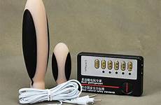 dildo electro anal stim toys female sex shock plug silicone massager pulse kit