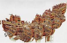 galleon cutaway sailing