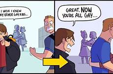 collegehumor gay vs comics funny now pride then saved humor college cute plot