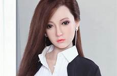 doll asian sex dolls 160cm girl implanted hair silicone realistic adult life size