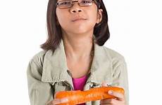 carrot girl eating young ii vitamin rich stock face