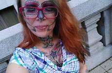 tattoo face skull woman sugar tattoos her entire enough brief period remember into where trendy were apparently well they comments