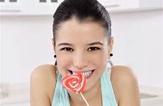 licking sugar candy sweet woman human face preview