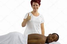 masseuse treating