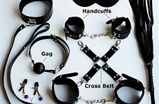 sex bondage women kit toy fetish crossdresser handcuffs pcs leather handcuff sm adult couples restraint set game toys collar games