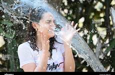 water face splashed getting woman stock alamy another