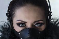 leather mask face half masks women fashion muzzle gothic costume etsy saved cyberpunk fetish