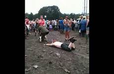 festival piss man peeing girl girls mud funny