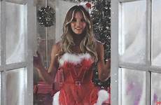 candice swanepoel sexy gifs gif christmas sexiest girl naughty lingerie santa secret