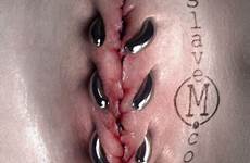 chastity bdsm infibulation pussy pierced piercings female foreskin permanent piercing modification extreme nipple shut male anal tumblr femdom sewn genital