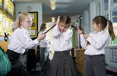 school girls bullying girl people pulling do life fighting fights children kids classmates mean teasing aggressive bully schoolgirls why boys