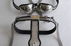 chastity harness steel bdsm castidad bondage cage thigh restraints cinturon cinturón sujetador 3cs bandage