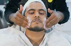 massage boy facial man salon indian getting