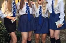 school girls girl uniform uniforms outfits british dress cute sexy outfit dresses blue private fashion formal hot legs teens choose