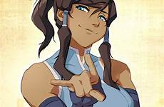 korra owler airbender smirk aang safebooru toned crossed lemon legendofkorra