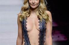 eniko mihalik sexy model fashion nude show paris topless etam through week top original womenswear spring during part smoke story