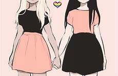 lgbt lesbien lesbico lgbtq manga paare casal bisexual lesbiens bandera liebe zeichnen bff mignons