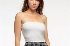 plaid mini skirts high waisted description