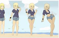 booty deviantart big shorts hips bump chompworks wide ass sequence female transformation hip drawings thong