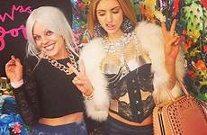 gabi grecko fur corset jacket covered exhibition lacey snap baring attends shows naked fashion assets her scroll once down still