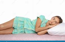 sleeping teen bed girl beautiful pillow comfortable beauty bedroom against stock